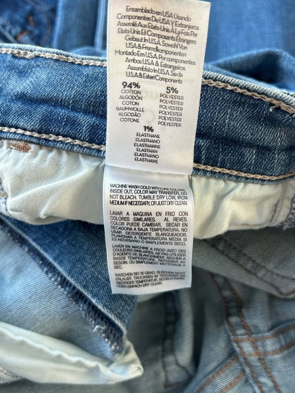 Mother Jeans size 31 Hustler Ankle Fray Healing Jar blue medium wash raw hem - Picture 10 of 16